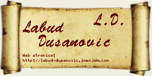 Labud Dušanović vizit kartica
